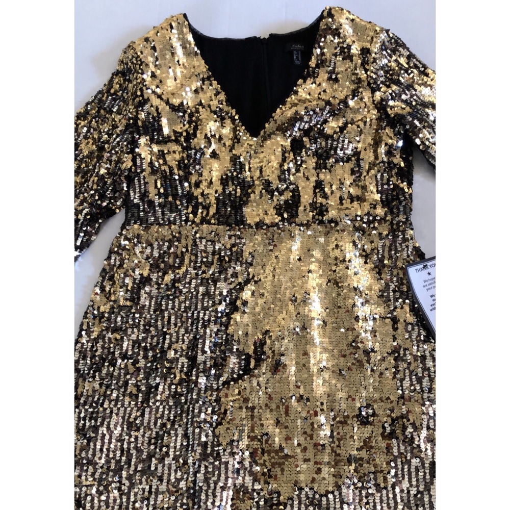 Long sleeve fully sequenced elegant dress